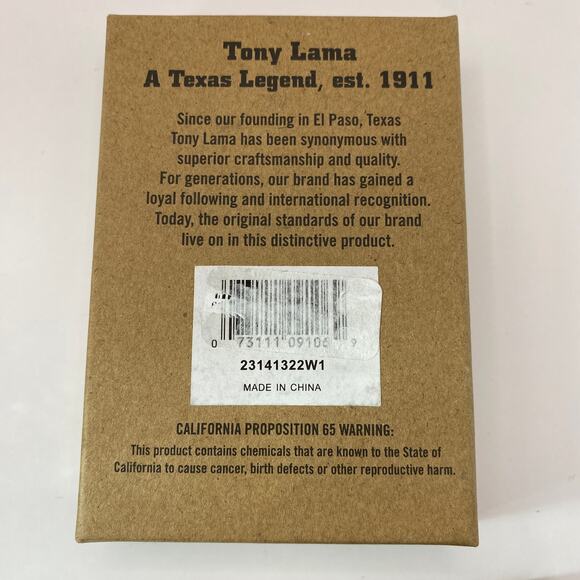 Tony Lana Men's RFID Trifold Wallet Brown Leather Rodeo Western NIB - Picture 8 of 8